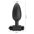 Wibrujący butt plug Mr. Play, silikonowy, 10 funkcji wibracji, 11,8 cm długości