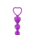 Koraliki analne - silikonowe, serduszka, 18 cm długości, 3,5 cm szerokości