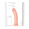 Dildo Real Rock - Zakrzywiony, 20,5 cm, Przyssawka, Wodoodporny