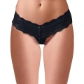 Stringi koronkowe COTTELLI LINGERIE z szeroką talią, czarne, 100% poliester