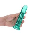 Dildo REALROCK CRYSTAL CLEAR, 6” (15,5 cm), z przyssawką, wodoodporne, bez ftalanów