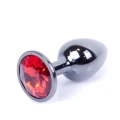 Plug analny Plug-Jewellery Dark Silver, średnica 2.7 cm, z diamentem 7 cm długości