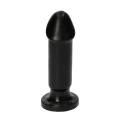 Dildo Gino Black, PVC, 10.5 cm długości, przyssawka u podstawy, średnica 4 cm
