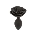 Korek analny Forbidden Large Rose z silikonu, gładka tekstura, wodoodporny