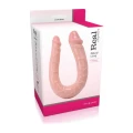 Dildo doble realistyczne U-kształtne, wodoodporne, elastyczne, 15 cm długości