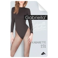 Rajstopy Kabaretki GABRIELLA 151, Czarne, XL/XXL, Materiał: 85% Poliamid, 15% Elastan
