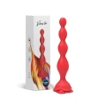 Stymulator analny, Rosestick Red - 9 funkcji wibracji, silikon medyczny, 10,2 cm