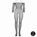 Bodystocking LE DESIRE, Off-shoulder, Elastyczny, Otwarty krok, XL-4XL