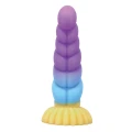 Dildo Power Monsters Unicorn - 22 cm, silikonowy, teksturowany, przyssawka