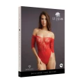 Teddy Crotchless LE DESIRE, One Size, 92% Nylon, 8% Spandex, koronkowe wykończenie