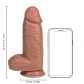 Dildo RealRock, PVC, 23 cm długości, extra grube, realistyczne detale