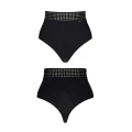 Stringi z podwyższonym stanem CBEmily 001 - czarne, elastyczne do XXLarge