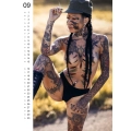 Kalendarz pin-up Tattoo Girls 2027, 12 zdjęć, format 297 × 420 mm