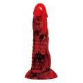 Dildo Power Monsters Minotaur - 21 cm, pofalowany silikon, 4.5 cm średnicy