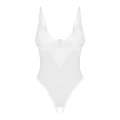 Body Alissium od OBSESSIVE, głęboki dekolt, koronka, transparentny materiał XS/S