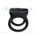 Pierścień wibracyjny Dualo Black, 9 funkcji, silikonowy, wodoodporny, USB