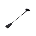 Pejcz z piórkiem EXTREME, PU Leather, długość 57 cm, BDSM, czarno-biały