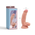 Dildo Pure Naturally - Płynny silikon, długość 17,6 cm, średnica 4 cm, przyssawka