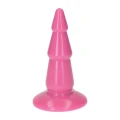 Dildo analny, włoski, 13 cm, 3 średnice, przyssawka, różowy