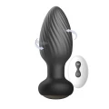 Wtyczka analna rotacyjna zdalnie sterowana, silikonowa, 3,5 cm, wibracje