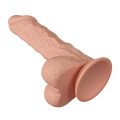 Dildo BAILE - TPR, realistyczne żołędzie, przyssawka, długość 9.4