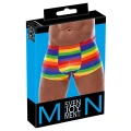 Bokserki męskie Svenjoyment, XL, 90% poliester, 10% elastan, kolorowe paski tęczy