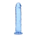 Dildo REALROCK CRYSTAL CLEAR 7'' z przyssawką, bez ftalanów, wodoodporne