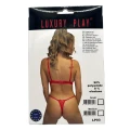 Bielizna - Luxury Play Zestaw Lingerie, Medium, Elastyczny, Czerwony