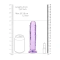 Dildo realne REALROCK Crystal Clear 7''/18 cm, przyssawka, wodoodporne, bez ftalanów