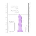 Dildo CRYSTAL CLEAR 17 cm, przezroczyste, bulwiasta końcówka, z przyssawką
