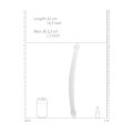 Dildo podwójne - REAL ROCK CRYSTAL CLEAR, 42 cm, wodoodporne, bez ftalanów