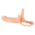 Dildo silikonowe - Elastyczny pas, przedłużenie o 6 cm, średnica zewn. 4 cm, naturalne wykończenie