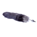 Wtyczka analna Plug-Fox TAIL XXL, stal nierdzewna, ogon lisie, anatomiczny kształt
