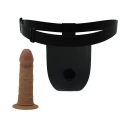 Strap-on Dildo PRETTY LOVE - Houston, 6,8'' silikonowy, regulowana uprząż