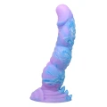 Dildo - Power Monsters Alien, 20,5 cm, pofalowana tekstura, silikon medyczny