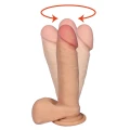 Dildo HEFAJSTOS z cyber skóry, 20,5 cm, 7 rodzajów rotacji, przyssawka