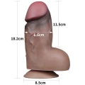 Dildo - Platynowy Silikon, 7 cali, Dwuwarstwowy, Hiperrealistyczna Tekstura