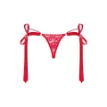 Stringi OBSESSIVE Lovlea z koronką, czerwona wstążka, L/XL, Did2Fit komfort