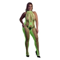 Bodystocking UV Neon z Halternkiem, Rozmiar XL/XXXXL, Elastyczny Nylon