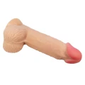 Dildo BAILE - TPR, 8,1'' z przyssawką, realistyczny z przesuwającą się skórą