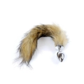 Wtyczka analna Plug-Fox TAIL XL - stal nierdzewna, długość 45 cm, puszysty ogon