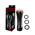 Wibrator penisa Quickies Pro — Masturbator wibrujący, 7 trybów, 3-pack cockring