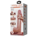 Dildo BAILE - TPR, 9,4'' z przyssawką, przesuwana skóra, realistyczny trzon