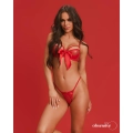 Komplet bielizny OBSESSIVE 2-częściowy, fiszbiny, usztywniane miseczki, L/XL