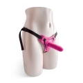 Dildo strap-on Pink, regulowany pas, realistyczny, silikonowy, 10 cm