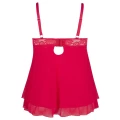 Babydoll COTTELLI LINGERIE czerwony 4XL, koronkowe miseczki, regulowane paski