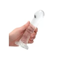 Dildo CRYSTAL CLEAR - 17 cm, przezroczyste, z przyssawką, bez ftalanów