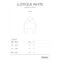 Uprząż biustonosz Lustique White OBSESSIVE z fiszbinami, srebrnymi łańcuszkami, S/M/L