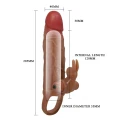 Dildo PRETTY LOVE - Osmar, 20,5 cm, 10 trybów wibracji, przezroczysty TPR