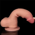 Dildo - Seria Dual Layer - 8 cali, super realistyczny TPE, przyssawka o dużej sile ssania